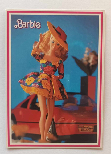 Carte postale barbie - carte, ferrari