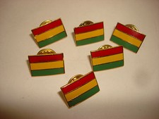 Collection De 6 AIGUILLETTES Du DRAPEAU DE BOLIVIE Avec Attaches À Fermeture