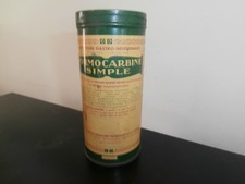 Boîte Publicitaire Métal Pharmacie FORMOCARBINE Charbon Laboratoire Tétard 1950