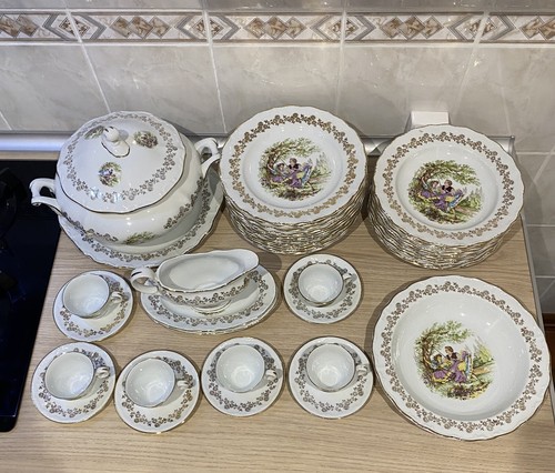 Service pièces porcelaine - service,