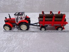 Dickie Toys Design Modèle Tracteur De Ferme Avec Remorque En Bois - Vintage