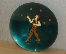 unique coupe vide poche émaux de Limoge R.Bonhomme jongleur cirque circassien