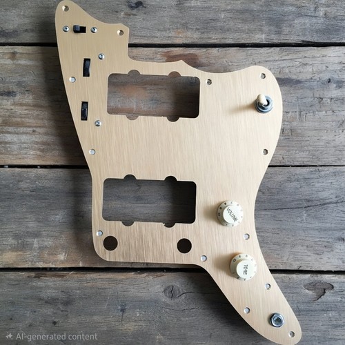 Gold metal electric guitar - gold,