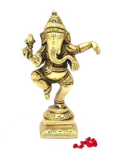 Laiton dansant ganesha décor - dansant,