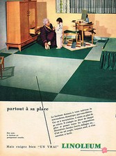 PUBLICITE ADVERTISING 045  1956  LINOLEUM  revetement de sol