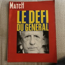 Paris Match n° 1021 du 30 novembre 1968 - Le défi du Général de Gaulle