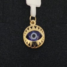 Pendentif Or 18k 750 Mls. Œil Turc 10,5 MM Réf 70252-1