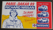Autocollant / Sticker - NISSAN PARIS-DAKAR 89 Jacques LAFFITE