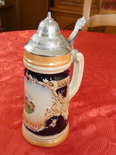 Ancienne chope bière - à, verre