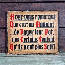 Pancarte ancienne « Avez-vous