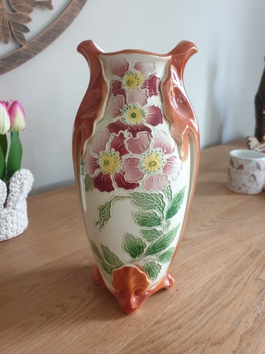 Vase barbotine art nouveau - barbotine,