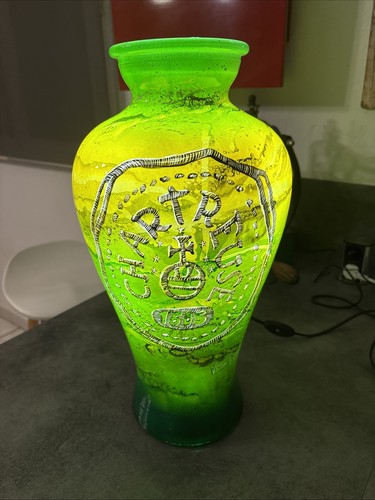Chartreuse lampe verre - chartreuse,
