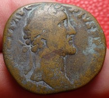 Sesterce Antonin Le Pieux, SECVRITAS, Monnaie Romaine Roman coin, SESTERTIUS 