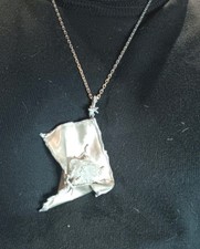 Bijoux Pendentif  Brutaliste Minérale Pierre Cristal De  Roche 