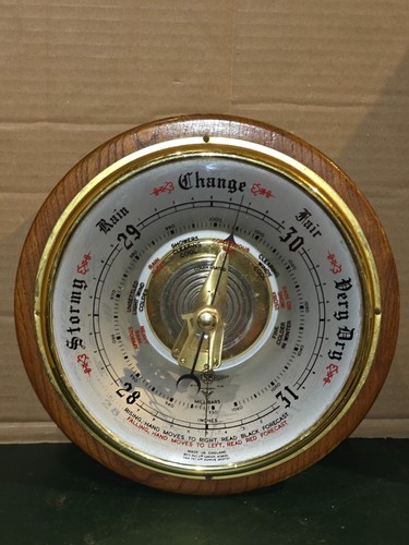 Baromètre rond bois - baromètre,