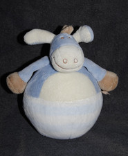 ?Doudou Culbuto Ane Paco NOUKIES NOUKIE'S NOUKY Bleu Blanc Peluche 20 Cm TTBE