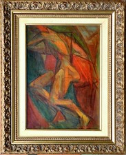 Hst école moderne française , étude nu cubiste ,non signée , A Lhote ?