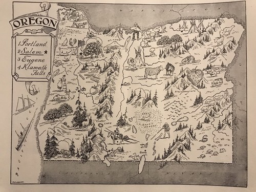 1950s oregon cartoon pictorial - cartoon,