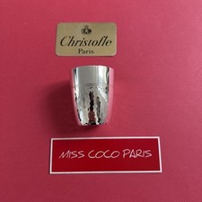 TIMBALE CHRISTOFLE ART DECO MARTELÉ METAL ARGENTÉ HT 7,5CMX6,5CM TRÈS BEL ETAT;