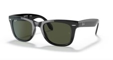 RAY BAN 4105 Wayfarer Pliant - 601 - Lunettes de Soleil - Noir Brillant / Vert