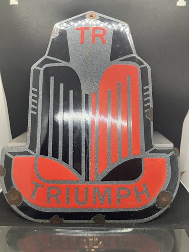 Plaque émaillée triumph - tr,