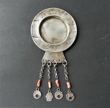 bijoux Holga Hamsa ornement argent massif corail Tunisie Magrheb XIXe XXe