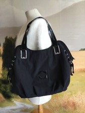 Grand sac toile Chabrand noir porté épaule en parfait état.