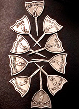 PICS à FROMAGES ★ LES ETAINS DE LA FONTAINE★ BOITE de 10 PICS DIFFERENTS★ECUSSON