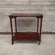 chariot desserte trolley bar servante en bois  dudouyt courtray vintage 1950