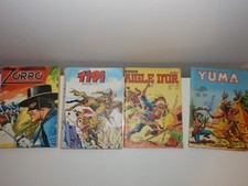 Lot  BD petit format  ZORRO (n°11), Tipi ( n°4), Aigle d'Or (n°10), Yuma (n°170)