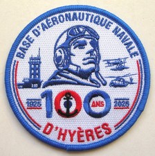 INSIGNE TISSU PATCH 100ans BAN HYERES BASE AERONAUTIQUE NAVALE AERONAVALE MARINE
