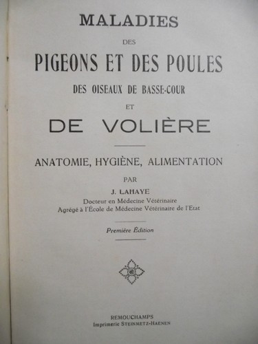 Lahaye maladies des pigeons - maladies,