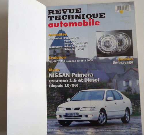 Revue technique automobile rta - technique,