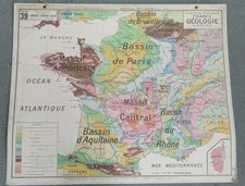 CARTE SCOLAIRE N°39 T10-VIDAL LABLACHE-FRANCE GEOLOGIE-WELSCH