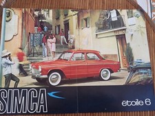 BROCHURE AUTOMOBILE CATALOGUE PUBLICITAIRE FEUILLET SIMCA ETOILE 6