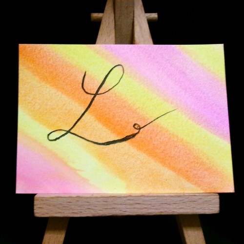 Aceo original art - original, "l"