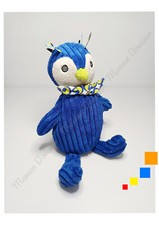 Peluche/Doudou Frigos Le Pingouin/Oiseau Bleu Blanc Vert 25cm - Les Déglingos