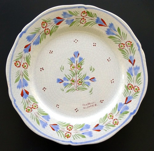 Assiette quimper henriot - quimper,