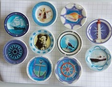 serie de 10 feves assiettes marine 2009 prime