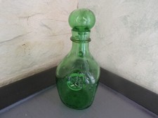 bouteille ancienne verre soufflé bullé fleur de lys style Biot