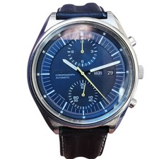 Seiko Vintage Chronographe 6138-3002 "Jumbo" Blue Petrol Dial de  1973