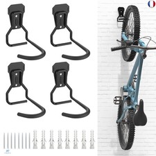 Housolution Lot de 4 Crochets Vélo, Supports de Cintre de Vélo en Fer, Support M
