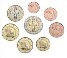 Série 8 Pièces Euros Chypre - 8 pièces 1 centimes à 2 Euros !