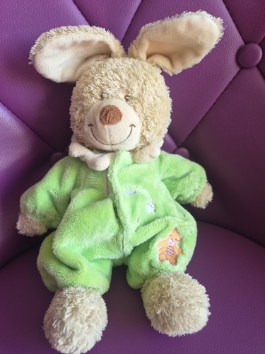 Doudou lapin vert - doudou,