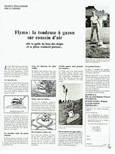 PUBLICITE ADVERTISING 037  1972  la tondeuse à gazon coussin air Flymo