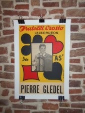 AUTHENTIQUE AFFICHE ANCIENNE - FRATELLI CORSIO L'ACCORDEON DES AS.