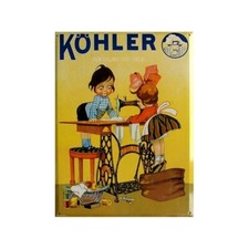 Plaque métal  publicitaire 30x40cm plate :  Machine à coudre Kohler