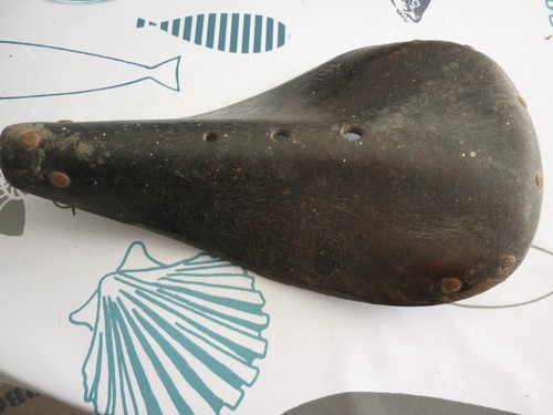 Ancienne selle velo cuir - selle,