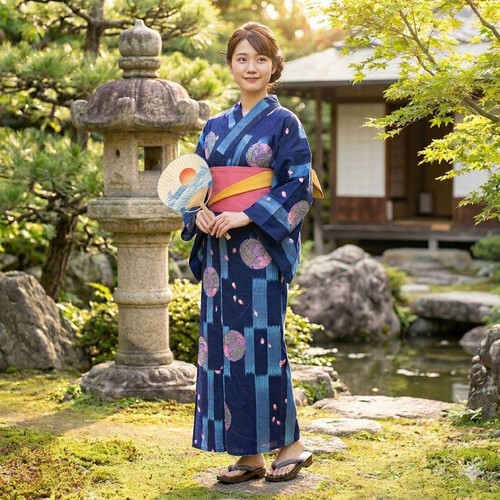 Kimono japonais coton yukata