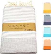 Fouta serviette de plage XXL serviette extra large de 100 x 200 cm 100 % coto...